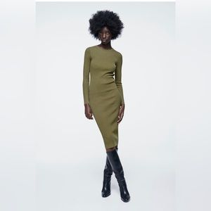 Zara Tube Dress Light Khaki
